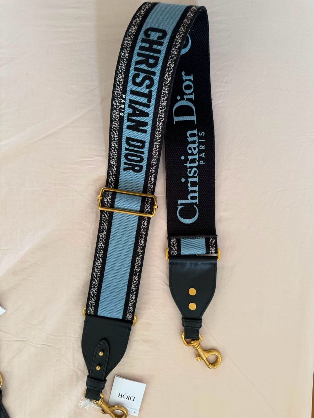 Dior Blue & Black Webbing Shoulder Strap